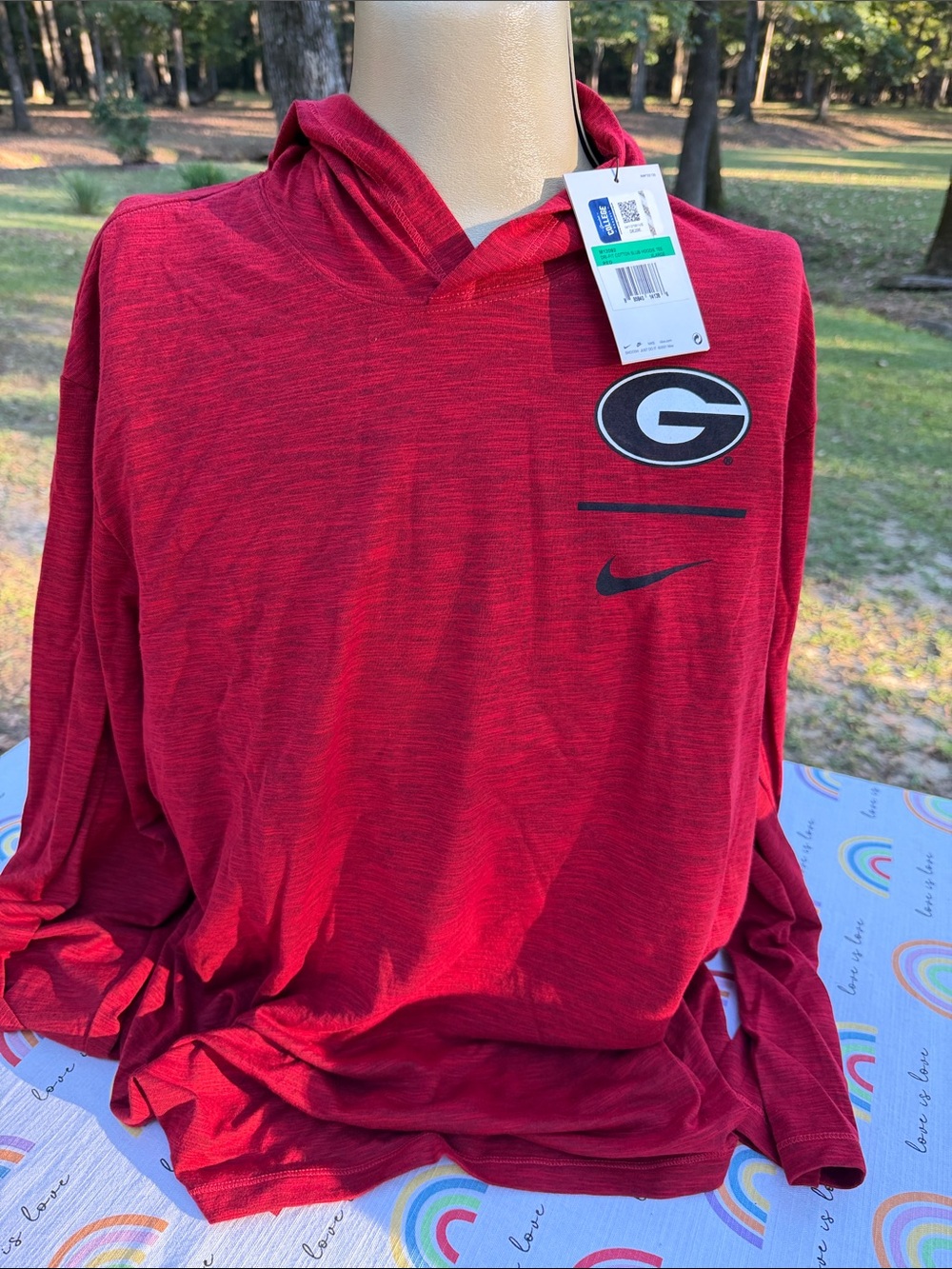Nike Red Georgia Bulldogs Crewneck Hoodie Pullover